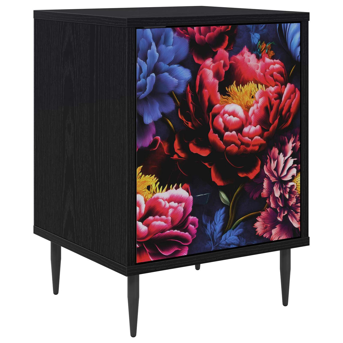 Wooden Bedside Cabinet 36cm Wide With 1 Door And Raised Feet - Kiel