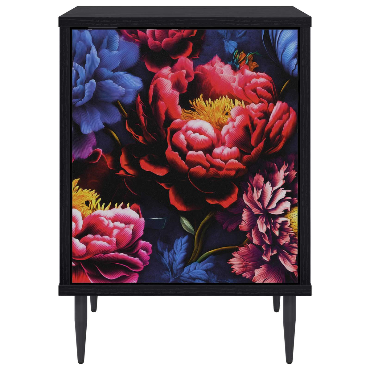 Wooden Bedside Cabinet 36cm Wide With 1 Door And Raised Feet - Kiel