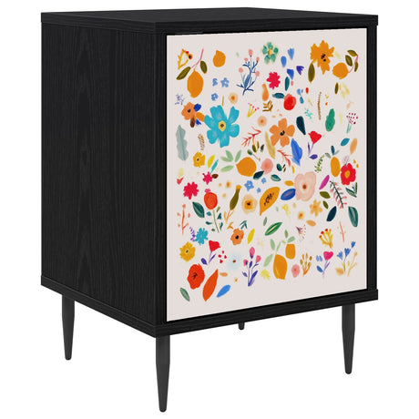 Wooden Bedside Cabinet 36cm Wide With 1 Door And Raised Feet - Mainz