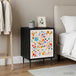 Wooden Bedside Cabinet 36cm Wide With 1 Door And Raised Feet - Mainz