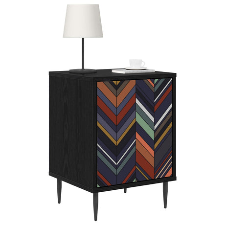 Wooden Bedside Cabinet 36cm Wide With 1 Door And Raised Feet - Ommen