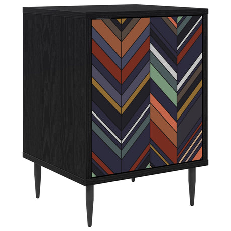 Wooden Bedside Cabinet 36cm Wide With 1 Door And Raised Feet - Ommen