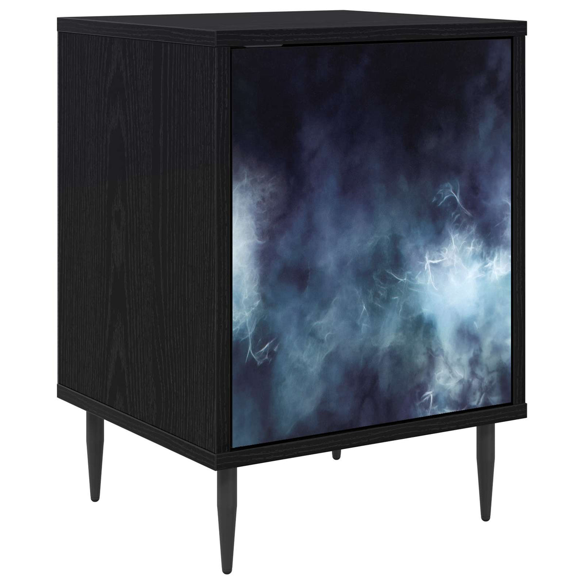 Wooden Bedside Cabinet 36cm Wide With 1 Door And Raised Feet - Raalte