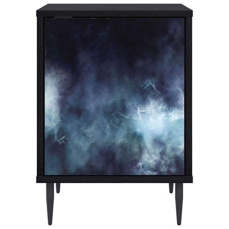 Wooden Bedside Cabinet 36cm Wide With 1 Door And Raised Feet - Raalte