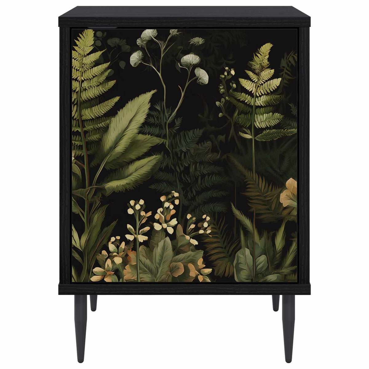 Wooden Bedside Cabinet 36cm Wide With 1 Door And Raised Feet - Rhenen