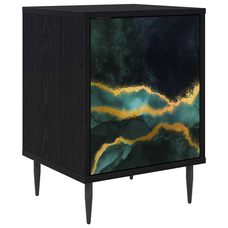 Wooden Bedside Cabinet 36cm Wide With 1 Door And Raised Feet - Wijhe