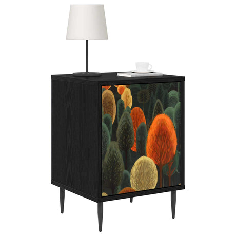 Wooden Bedside Cabinet 36cm Wide With 1 Door And Raised Feet - Zaandam