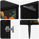 Wooden Bedside Cabinet 36cm Wide With 1 Door And Raised Feet - Zaandam