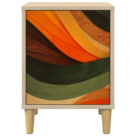 Wooden Bedside Cabinet 36cm Wide With 1 Door - Bonn