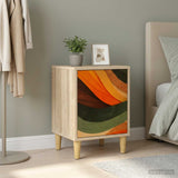 Wooden Bedside Cabinet 36cm Wide With 1 Door - Bonn