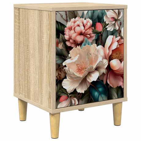 Wooden Bedside Cabinet 36cm Wide With 1 Door - Borne