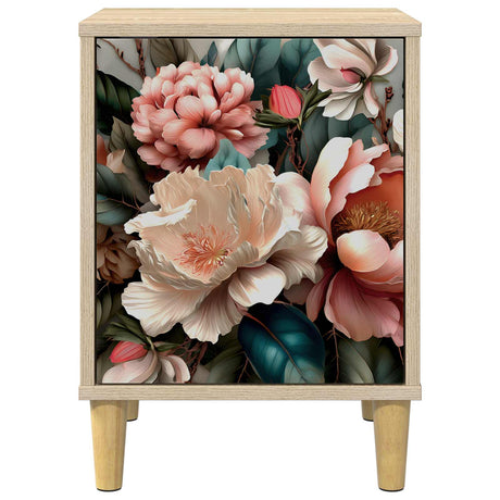 Wooden Bedside Cabinet 36cm Wide With 1 Door - Borne