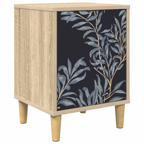 Wooden Bedside Cabinet 36cm Wide With 1 Door - Dokkum