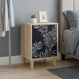 Wooden Bedside Cabinet 36cm Wide With 1 Door - Dokkum