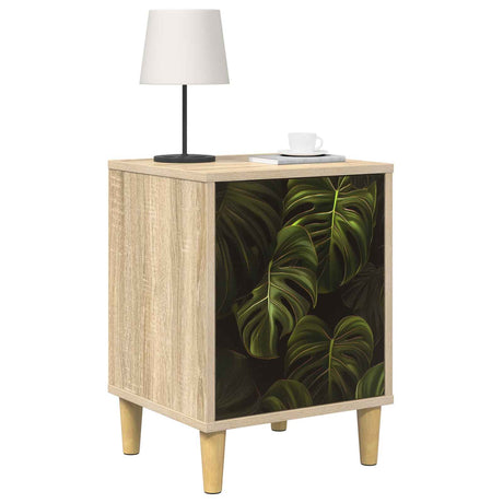 Wooden Bedside Cabinet 36cm Wide With 1 Door - Elburg