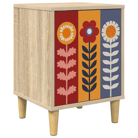 Wooden Bedside Cabinet 36cm Wide With 1 Door - Essen