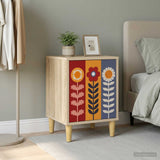 Wooden Bedside Cabinet 36cm Wide With 1 Door - Essen