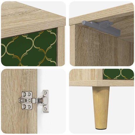 Wooden Bedside Cabinet 36cm Wide With 1 Door - Geleen