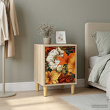 Wooden Bedside Cabinet 36cm Wide With 1 Door - Gennep