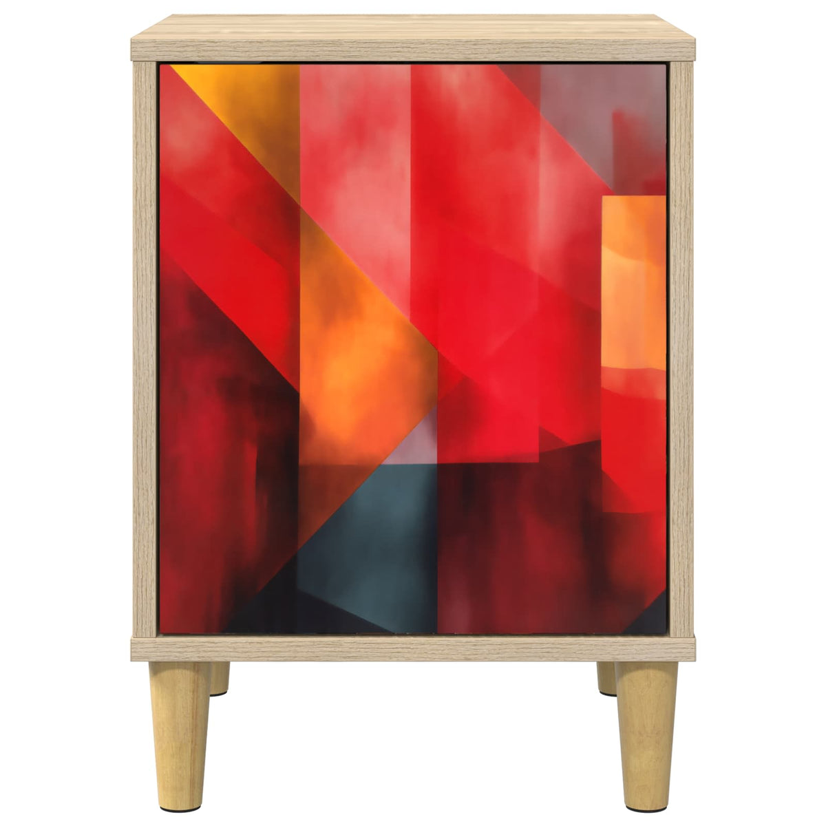 Wooden Bedside Cabinet 36cm Wide With 1 Door - Heesch