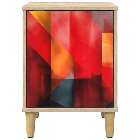 Wooden Bedside Cabinet 36cm Wide With 1 Door - Heesch