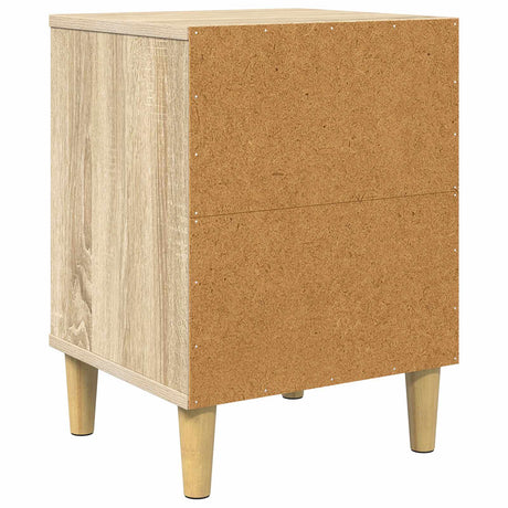 Wooden Bedside Cabinet 36cm Wide With 1 Door in Set Of 2 - Gennep