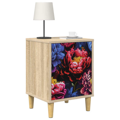 Wooden Bedside Cabinet 36cm Wide With 1 Door - Kiel