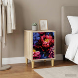 Wooden Bedside Cabinet 36cm Wide With 1 Door - Kiel