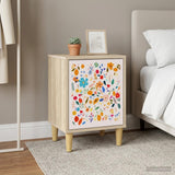 Wooden Bedside Cabinet 36cm Wide With 1 Door - Mainz