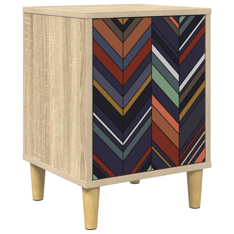 Wooden Bedside Cabinet 36cm Wide With 1 Door - Ommen