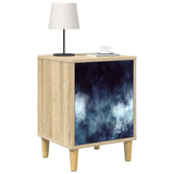 Wooden Bedside Cabinet 36cm Wide With 1 Door - Raalte