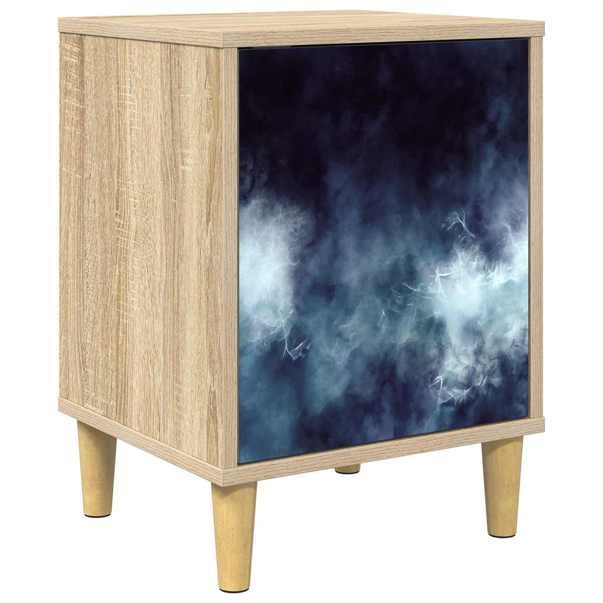 Wooden Bedside Cabinet 36cm Wide With 1 Door - Raalte