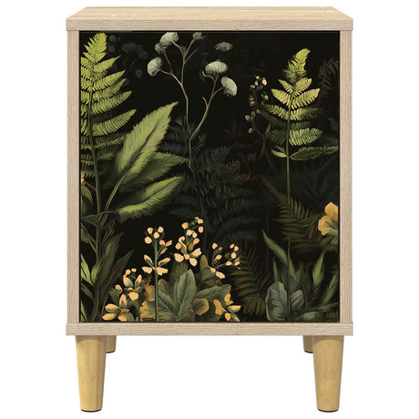 Wooden Bedside Cabinet 36cm Wide With 1 Door - Rhenen