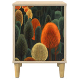 Wooden Bedside Cabinet 36cm Wide With 1 Door - Zaandam