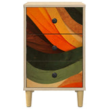 Wooden Bedside Cabinet 36cm Wide With 3 Drawers - Bonn