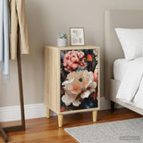 Wooden Bedside Cabinet 36cm Wide With 3 Drawers - Borne