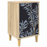 Wooden Bedside Cabinet 36cm Wide With 3 Drawers - Dokkum