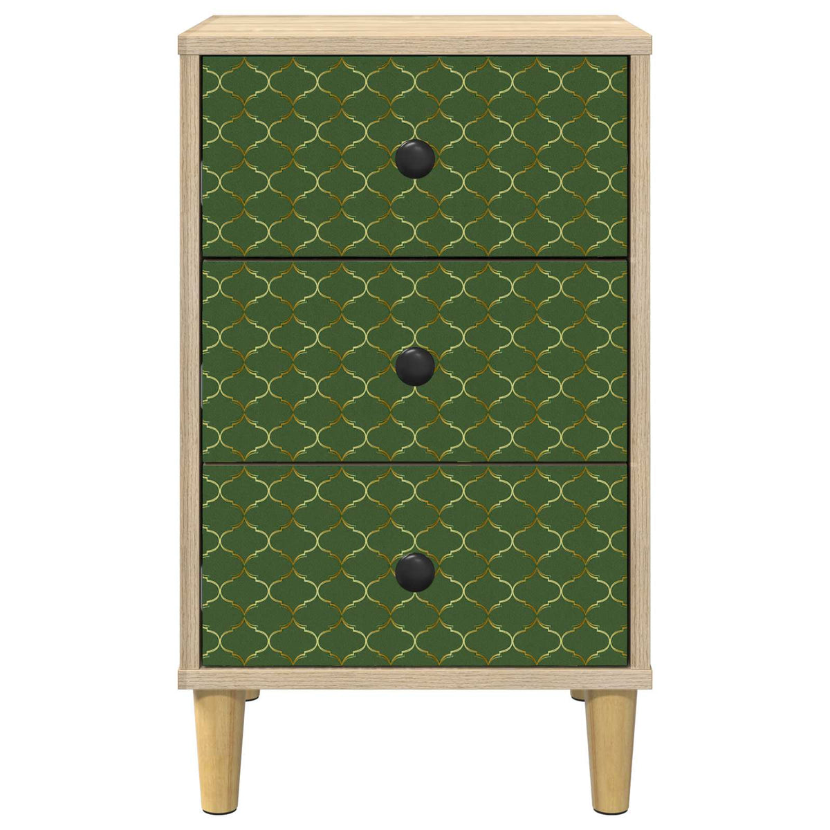 Wooden Bedside Cabinet 36cm Wide With 3 Drawers - Geleen