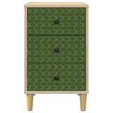 Wooden Bedside Cabinet 36cm Wide With 3 Drawers - Geleen