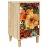 Wooden Bedside Cabinet 36cm Wide With 3 Drawers - Gennep