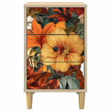 Wooden Bedside Cabinet 36cm Wide With 3 Drawers - Gennep