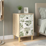 Wooden Bedside Cabinet 36cm Wide With 3 Drawers - Gotha