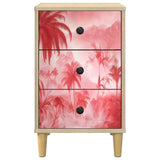 Wooden Bedside Cabinet 36cm Wide With 3 Drawers in Set Of 2 - Aachen