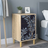 Wooden Bedside Cabinet 36cm Wide With 3 Drawers in Set Of 2 - Dokkum