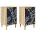 Wooden Bedside Cabinet 36cm Wide With 3 Drawers in Set Of 2 - Dokkum
