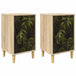 Wooden Bedside Cabinet 36cm Wide With 3 Drawers in Set Of 2 - Elburg