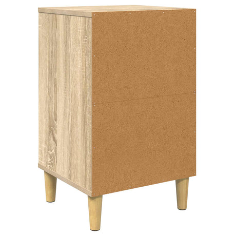 Wooden Bedside Cabinet 36cm Wide With 3 Drawers in Set Of 2 - Gennep
