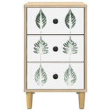 Wooden Bedside Cabinet 36cm Wide With 3 Drawers in Set Of 2 - Hanau