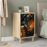 Wooden Bedside Cabinet 36cm Wide With 3 Drawers - Lochem