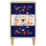 Wooden Bedside Cabinet 36cm Wide With 3 Drawers - Mainz